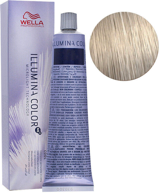 Крем-фарба для волосся Wella Professional Permanent Illumina Color Microlight Technology Blonde 9.19 60 мл (4064666251219) - зображення 1