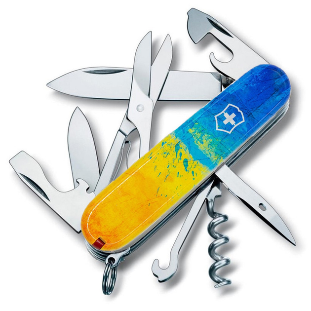 Ніж Victorinox Climber Ukraine Жовто-синій малюнок (1.3703.7_T3100p) - изображение 2