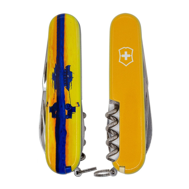 Ніж Victorinox Huntsman Ukraine 91 мм Марка з трактором (1.3713.3_T3110p) - изображение 1