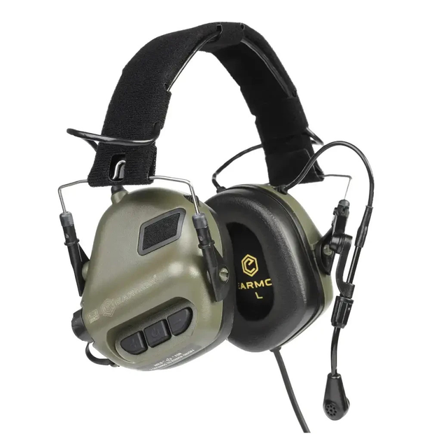 Навушники для стрільби Earmor M32 Green з мікрофоном (M32-FG) - зображення 1