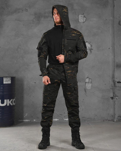 Тактический летний костюм 3в1 штаны+убакс+куртка 3XL черный мультикам (87107) - изображение 1