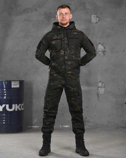 Тактический летний костюм 3в1 штаны+убакс+куртка L черный мультикам (87107) - изображение 2