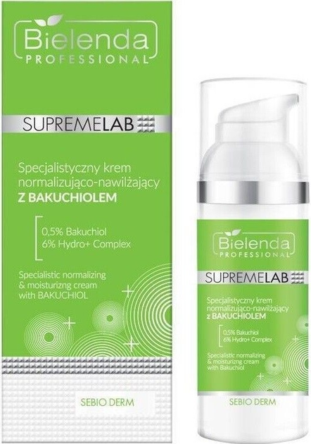 Krem do twarzy Bielenda professional SupremeLab Sebio Derm Specialistic Normalizing specjalistyczny normalizująco-nawilżający z bakuchiolem 50 ml (5902169043551) - obraz 1