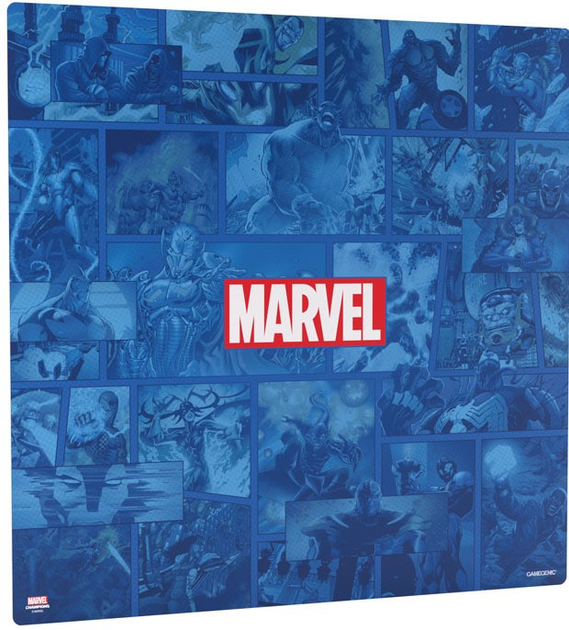 Ігровий килимок Gamegenic Marvel Champions синій гумовий (4251715412657) - зображення 1