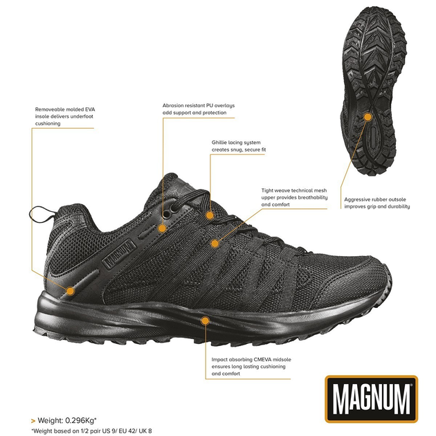 Тактичні Кросівки Magnum Storm Trail Lite Black 47 - изображение 2