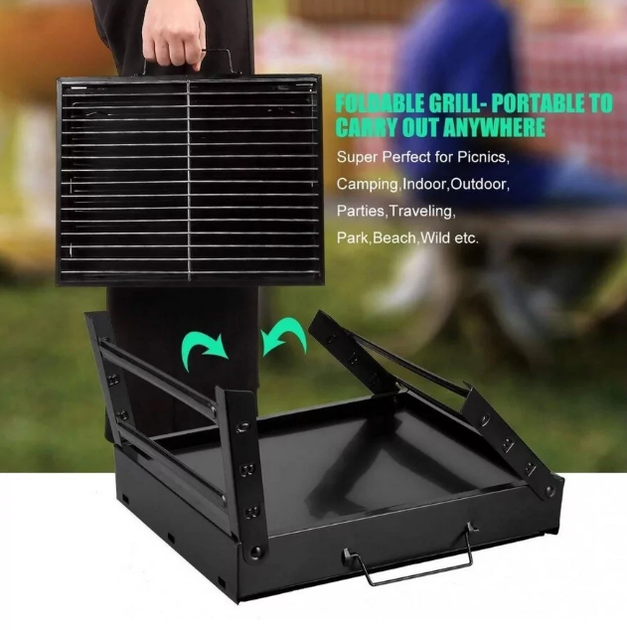 Мангал міні гриль барбекю переносний складаний BBQ Grill Portable TL-372 (5849) - зображення 8