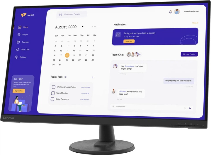Монітор 31.5" Lenovo C32u-40 (63DAGAT2EU) - зображення 3