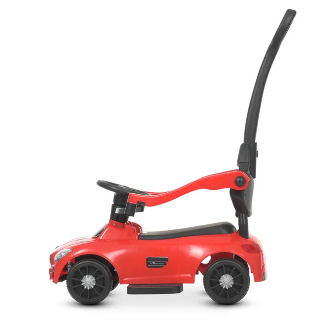 Детская каталка-толокар Bambi Джип 2в1 с родительской ручкой, красный M 4578-3 - изображение 4