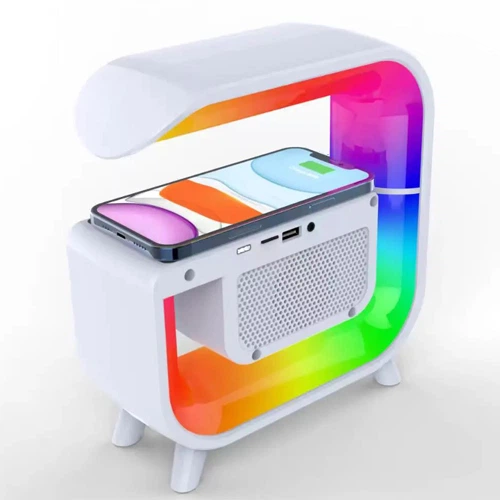 Ночник-лампа Light Sound Machine N70 с колонкой и часами - изображение 3