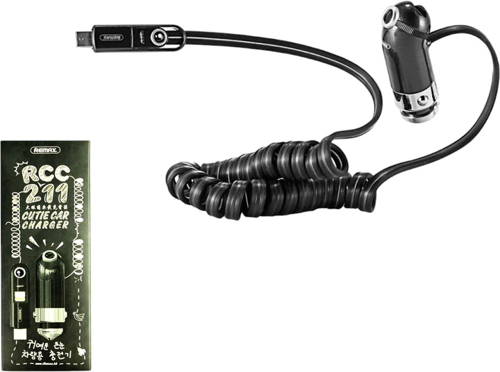 Ładowarka samochodowa Remax USB-A Black (RCC211B) - obraz 1