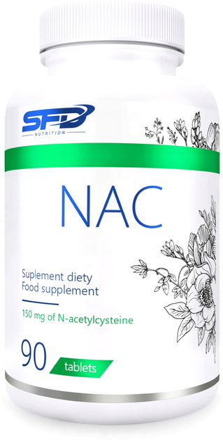 Амінокислота SFD NAC N-Acetyl L-cysteina 90 таблеток (5902837733395) - зображення 1