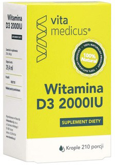 Вітамін D3 Herbamedicus 2000 IU 29.4 мл (5905279312050) - зображення 1