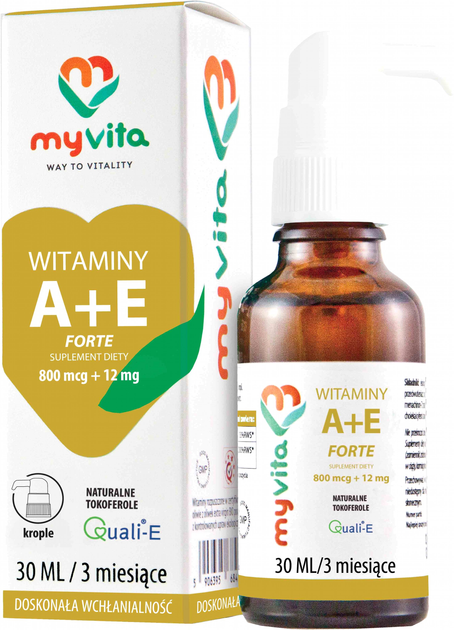 Kompleks witamin Proness MyVita Witamina A + E Forte 30 ml (5903021590824) - obraz 1