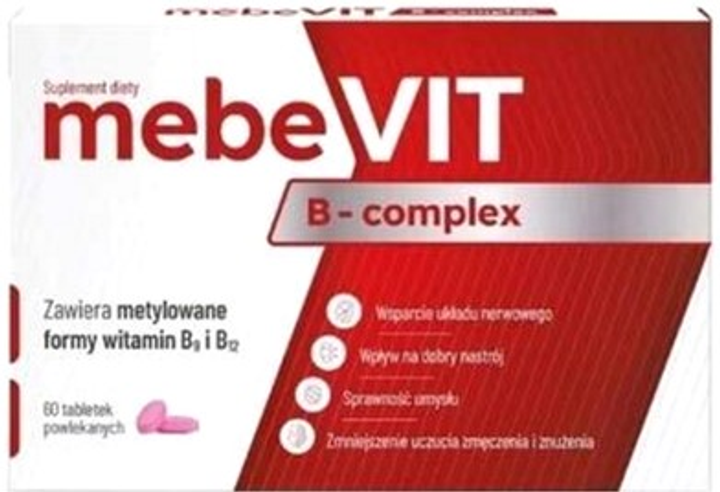 Kompleks witamin Natur Produkt Pharma MebeVit B-complex 60 tabs (5906204021375) - obraz 1