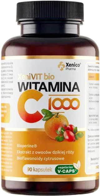 Witamina C Xenico Pharma XeniVit Bio 1000 90 caps (5905279876620) - obraz 1