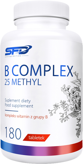 Kompleks witamin SFD B Complex 25 Methyl 180 tabs (5902837701363) - obraz 1
