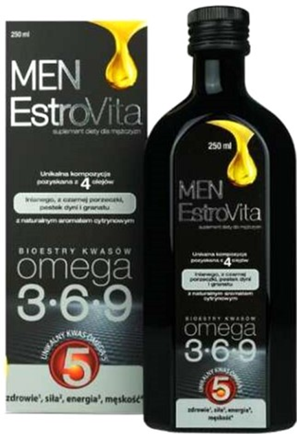 Дієтична добавка Skotan EstroVita Men Omega 3-6-9 250 мл (5902596870843) - зображення 1