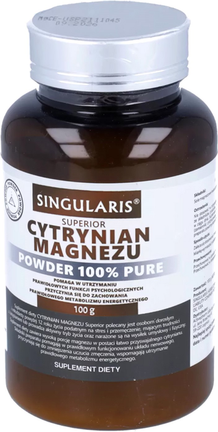 Cytrynian magnezu Singularis 100% 100 g (5903263262794) - obraz 1