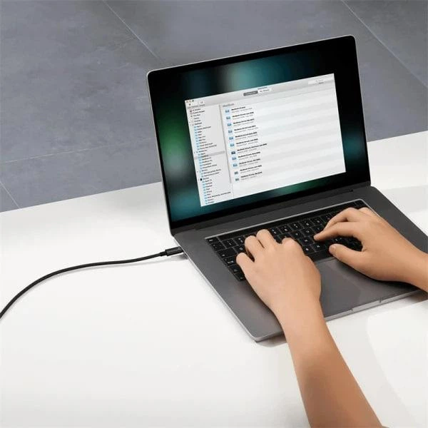 Кабель Baseus Tungsten Gold Fast Charging Data Cable Type-C to Type-C 240W 2м (CAWJ040101) Black - изображение 10