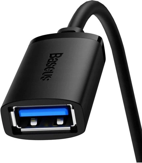 USB-кабель подовжувач Baseus AirJoy Series Сharging Data USB to USB 0.5м (5гбіт/c, USB 3.0, OTG, 3A) (B00631103111-01) Black - Фото 5 USB-кабель подовжувач Baseus AirJoy Series Сharging Data USB to USB 0.5м (5гбіт/c, USB 3.0, OTG, 3A) (B00631103111-01) Black - изображение 5