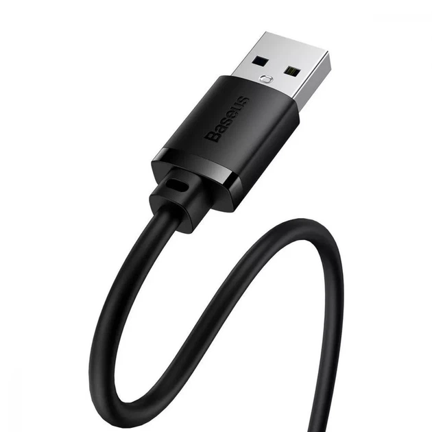 USB-кабель подовжувач Baseus AirJoy Series Сharging Data USB to USB 0.5м (5гбіт/c, USB 3.0, OTG, 3A) (B00631103111-01) Black - Фото 4 USB-кабель подовжувач Baseus AirJoy Series Сharging Data USB to USB 0.5м (5гбіт/c, USB 3.0, OTG, 3A) (B00631103111-01) Black - изображение 4