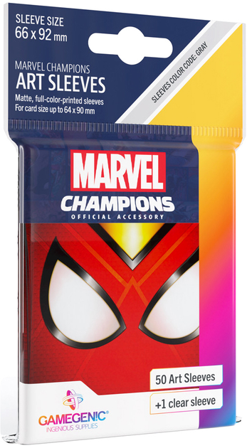 Koszulki na karty Gamegenic Marvel Champions Art Sleeves 66 x 92 mm Spider-Woman 50 + 1 szt (4251715411834) - obraz 1