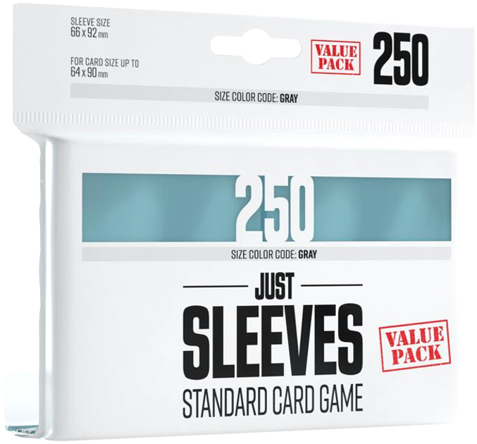 Koszulki na karty Gamegenic Just Sleeves Standard Card Game Sleeves 66 x 92 mm Value Pack 250 szt (4251715411377) - obraz 1