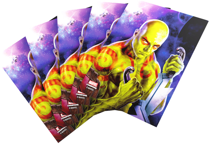 Сорочки для карт Gamegenic до гри Marvel Champions Fine Art Sleeves 66 x 92 мм Drax 50 + 1 шт (4251715410646) - зображення 2