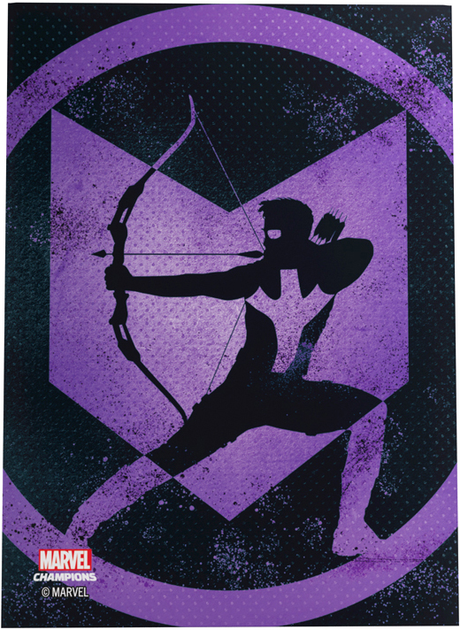 Сорочки для карт Gamegenic до гри Marvel Champions Art Sleeves 66 x 92 мм Hawkeye 50 + 1 шт (4251715411841) - зображення 6