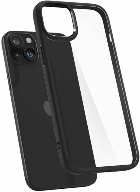 Etui plecki Spigen Crystal Hybrid do Apple iPhone 15 Matte Black (8809896747936) - obraz 1