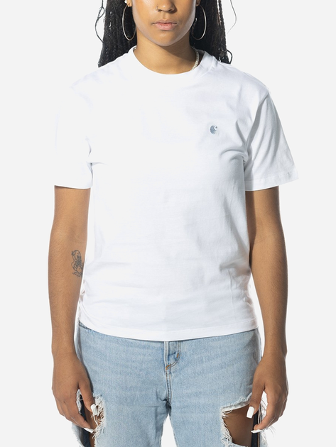Koszulka bawełniana długa męska Carhartt WIP Casey S/S W I032206-0YFXX S Biała (4064958592655) - obraz 1