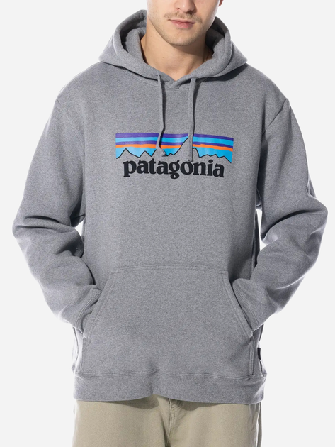 Bluza męska z kapturem z nadrukiem Patagonia P-6 Logo Uprisal 39622-GLH M Szare (194187655785) - obraz 1