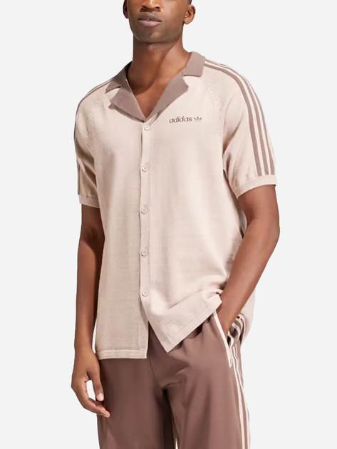 Сорочка бавовняна літня чоловіча Adidas Premium Knitted IS1414 XL Бежева (4066757903816) - зображення 1