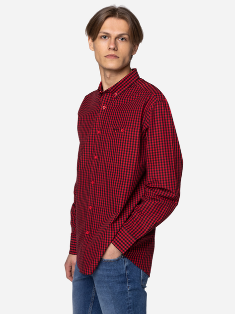 Koszula męska bawełniana Lee Cooper NEW TENBY -LK18 XL Czerwona (5904347390365) - obraz 2