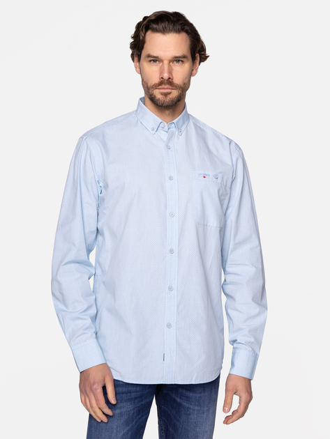 Koszula męska bawełniana Lee Cooper NEW TENBY -LK17 XL Błękitna (5904347390662) - obraz 1