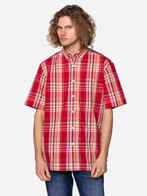 Koszula męska bawełniana Lee Cooper NEW TENBY2-LK16 L Czerwona (5904347390556) - obraz 1