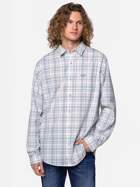 Сорочка бавовняна чоловіча Lee Cooper WILL-9130 L Блідо-блакитна (5904347389741) - зображення 3