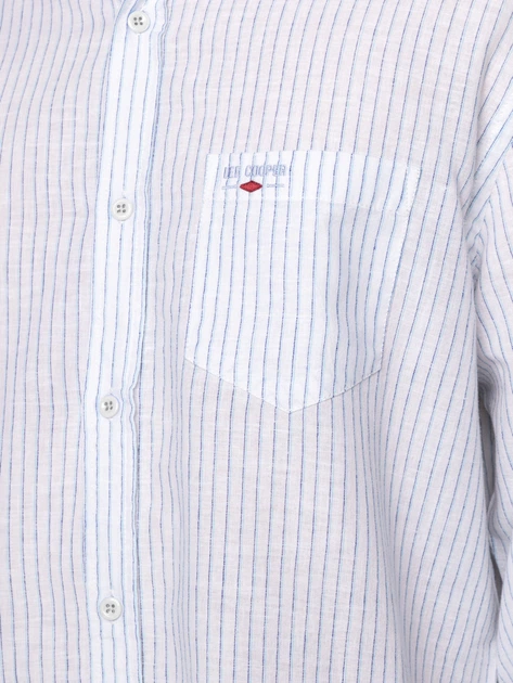 Koszula męska bawełniana Lee Cooper WILL-9144 XL Biały/Niebieski (5904347389710) - obraz 4