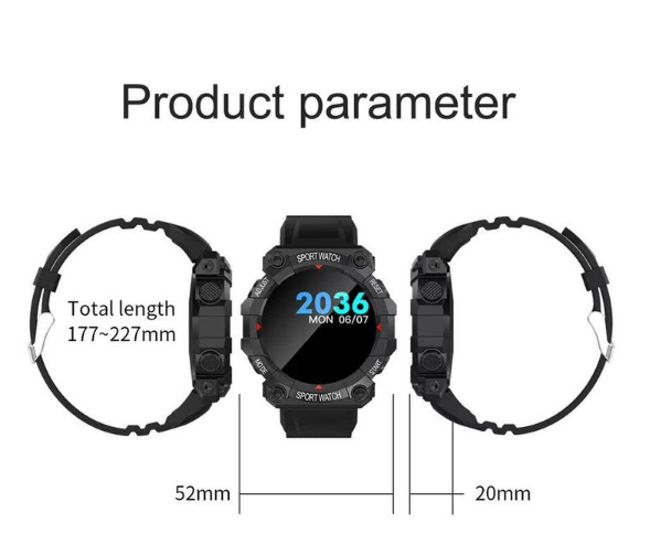 Сенсорний розумний смарт-годинник Smart FD68S Black (16103-hbr) - зображення 4