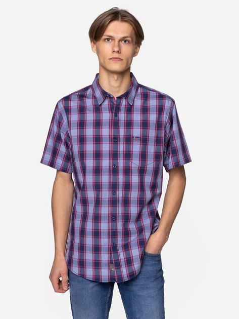 Koszula męska bawełniana Lee Cooper WILL2-9127 XL Niebieski/Czerwony (5904347389475) - obraz 3