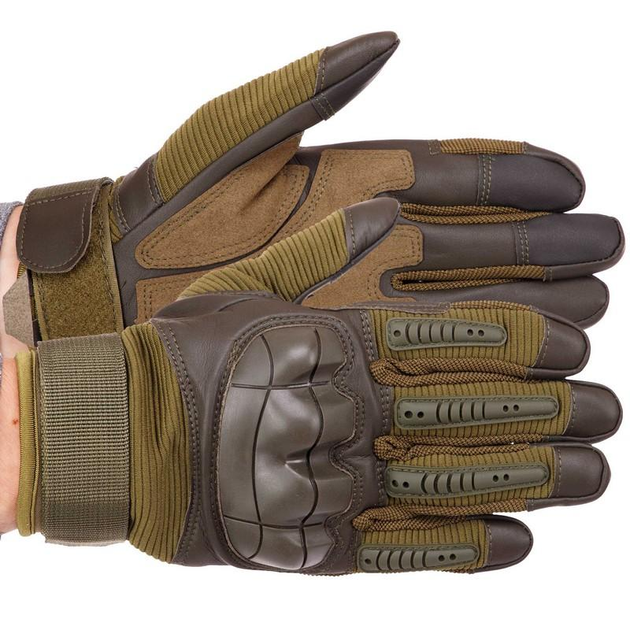 Перчатки тактические с закрытыми пальцами SP-Sport BC-8797 M Оливковый - изображение 1