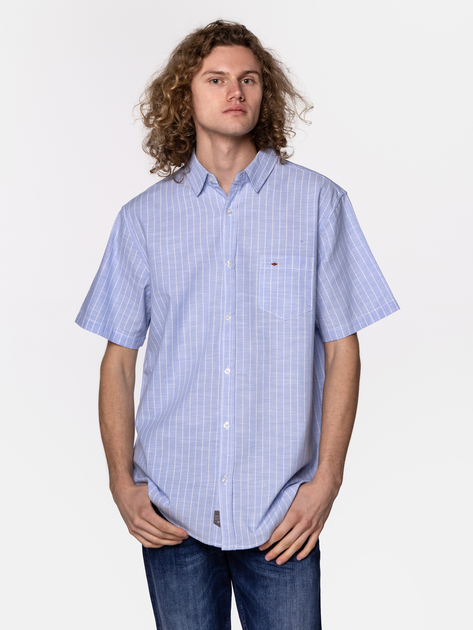 Koszula męska bawełniana Lee Cooper WILL2-9106 XL Błękitna (5904347389840) - obraz 1