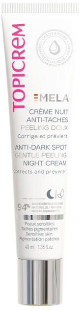 Крем для обличчя Topicrem Mela Anti-Dark Spot Gentle Peeling Night Cream 40 мл (3700281704730) - зображення 1