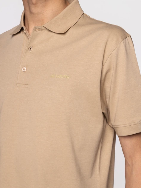 Koszulka polo męska Lee Cooper ALFI-4146 XL Beżowa (5904347392956) - obraz 3