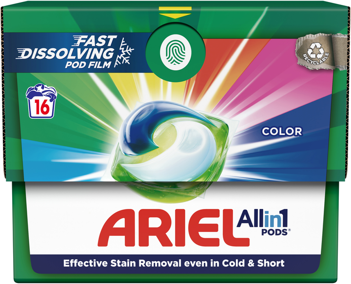 Kapsułki do prania Ariel Pods All-in-1 Color 16 szt (8700216295567) - obraz 2