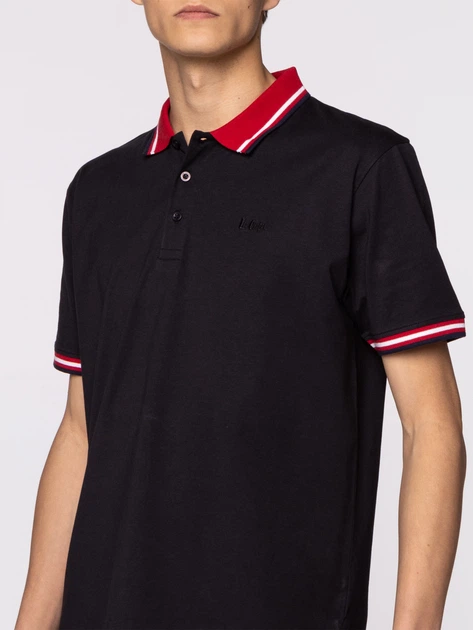 Koszulka polo męska Lee Cooper ARIC-2440 XL Czarna (5904347392062) - obraz 4
