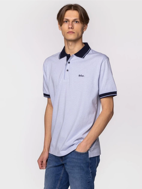 Koszulka polo męska Lee Cooper AXEL-4142 L Błękitna (5904347393250) - obraz 3