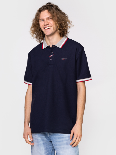 Koszulka polo męska Lee Cooper FALCON-2434 3XL Granatowa (5904347391904) - obraz 1