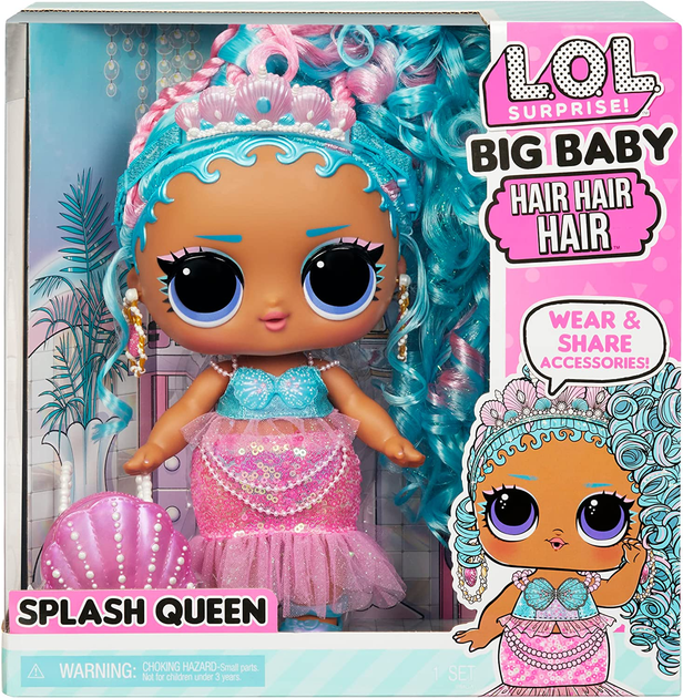 Splash Queen LOL Surprise Big BB Baby Hair Large Doll 579724 MGA