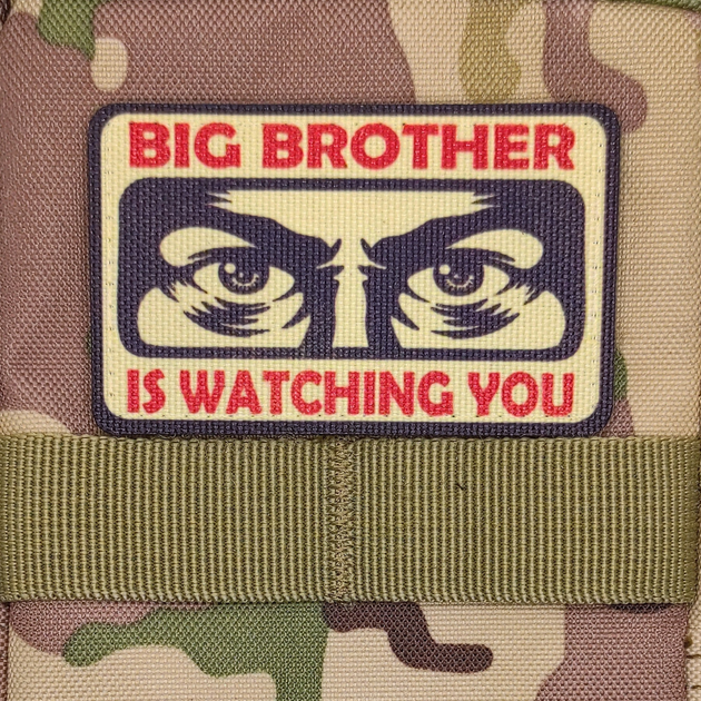 Шеврон Big Brother is Watching You, 8х5, на липучке (велкро), патч печатный - изображение 2